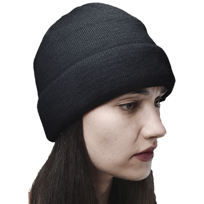 Шапка п/ш с флисовой подкладкой (цв.черный)