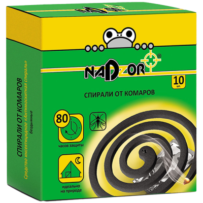 Спирали от комаров NADZOR (10шт) черные в Ноябрьске