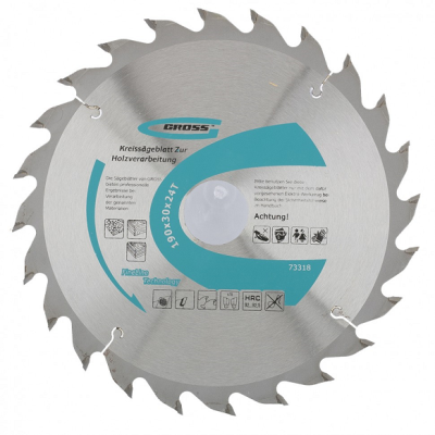 Диск пильный 190*30*24 по дереву Gross (73318) в Ноябрьске