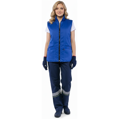 Жилет утепленный УНИВЕРСАЛЬНЫЙ (цв.васильковый/размеры не ГОСТ) в Ноябрьске