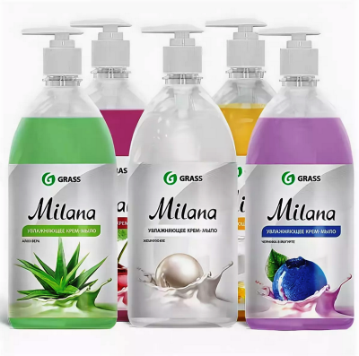 Мыло жидкое 1л Milana GRASS с дозатором в Ноябрьске