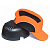Каскетка Люкс РИМ оранжевая с черными вставками