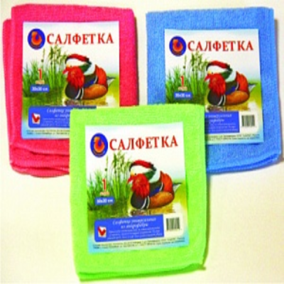 Салфетка из микрофибры универсальная 30*30 Мандаринка в Ноябрьске